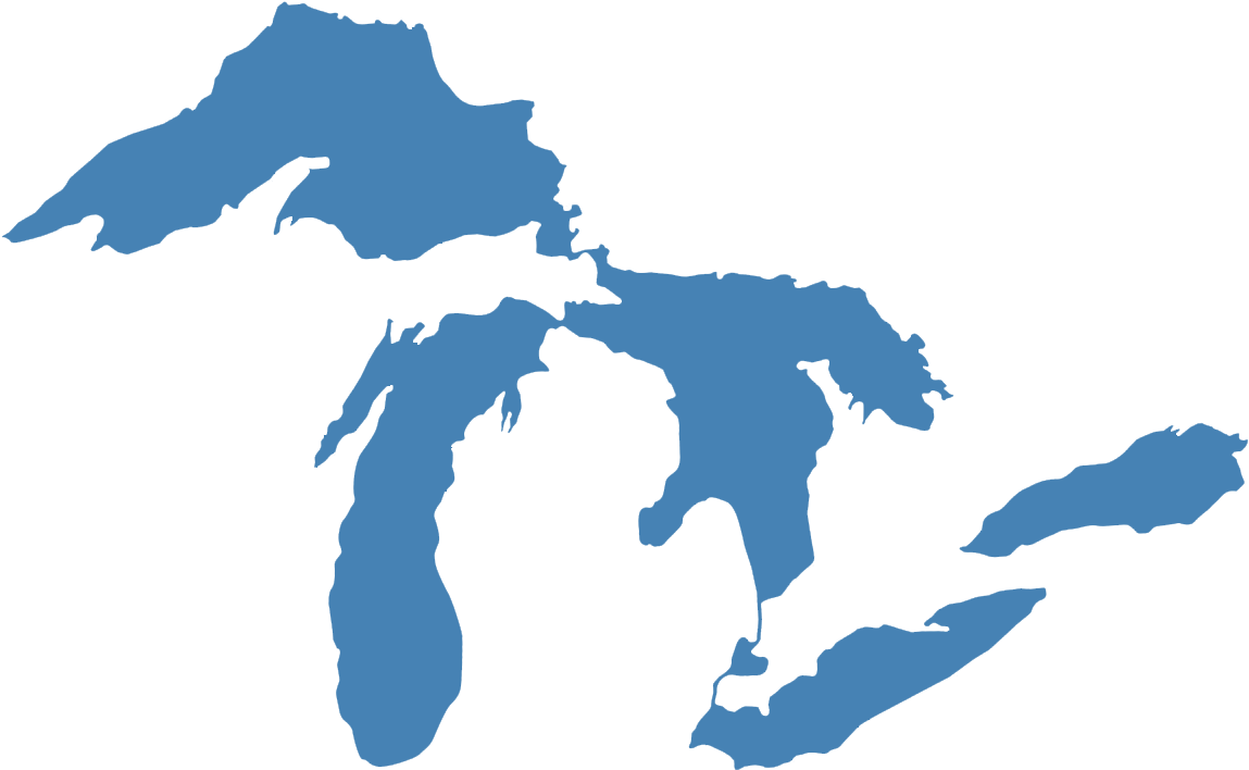 Michigan Outline Lakes